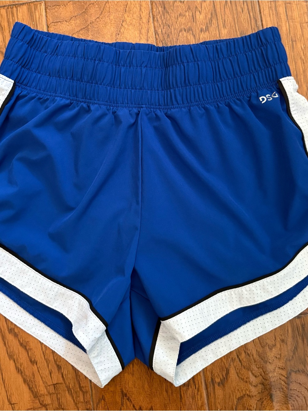 DSG Cobalt Blue Women's Athletic Shorts with White Trim